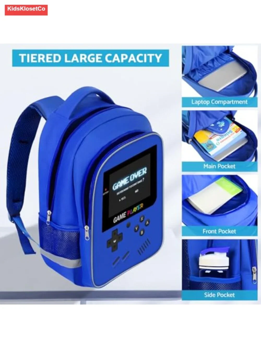 Gamer Boys Backpack for School Kids Teens - 17 Inch